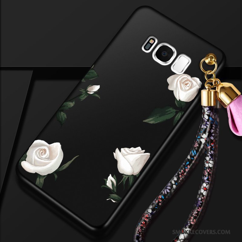 Etui Samsung Galaxy S8 Tasker Nubuck Hængende Ornamenter, Cover Samsung Galaxy S8 Beskyttelse Telefonrød