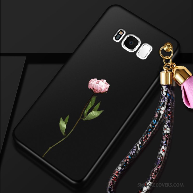 Etui Samsung Galaxy S8 Tasker Nubuck Hængende Ornamenter, Cover Samsung Galaxy S8 Beskyttelse Telefonrød