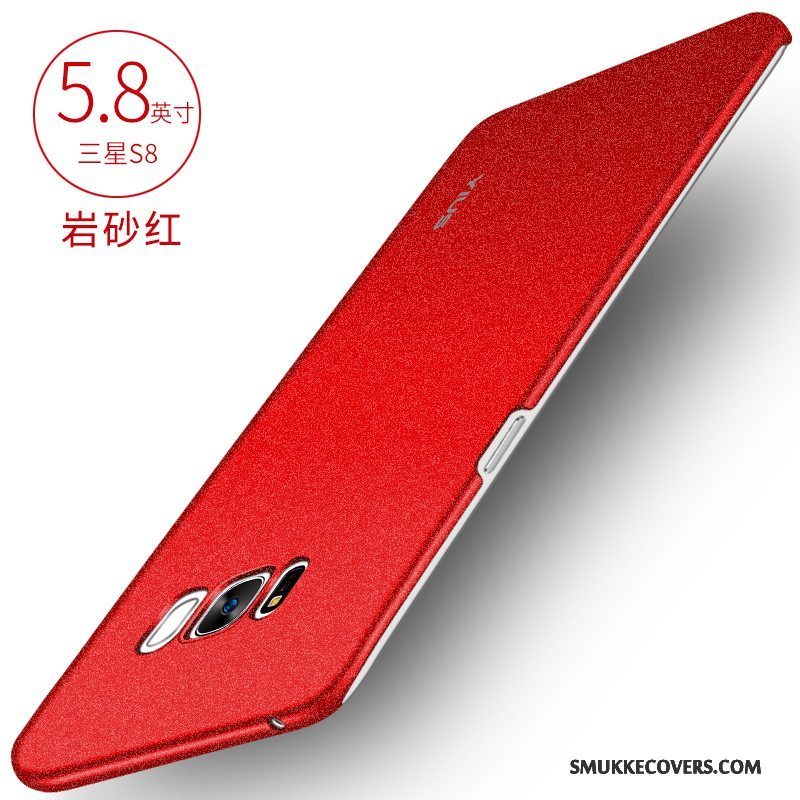 Etui Samsung Galaxy S8+ Tasker Nubuck Telefon, Cover Samsung Galaxy S8+ Trend Rød