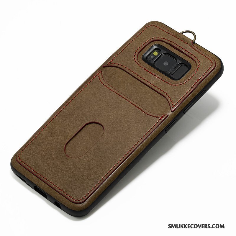 Etui Samsung Galaxy S8 Tasker Telefonsort, Cover Samsung Galaxy S8 Læder Anti-fald