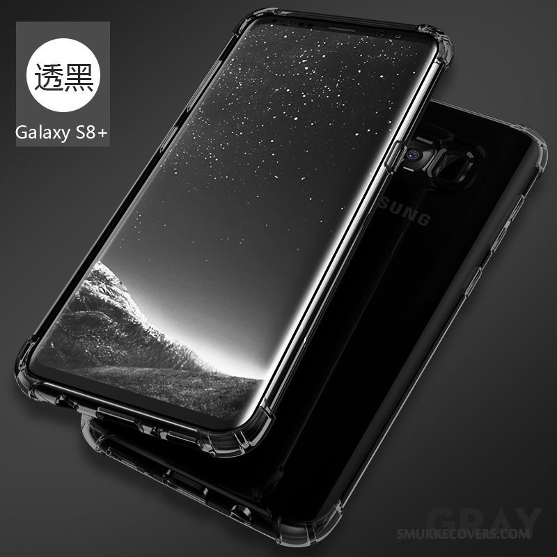 Etui Samsung Galaxy S8+ Tasker Tynd Telefon, Cover Samsung Galaxy S8+ Beskyttelse Sølv Anti-fald