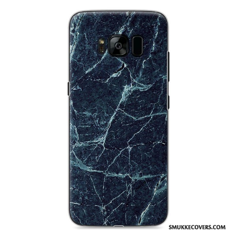 Etui Samsung Galaxy S8 Trækorn Af Personlighed Telefon, Cover Samsung Galaxy S8 Malet Mørkeblå Hvid