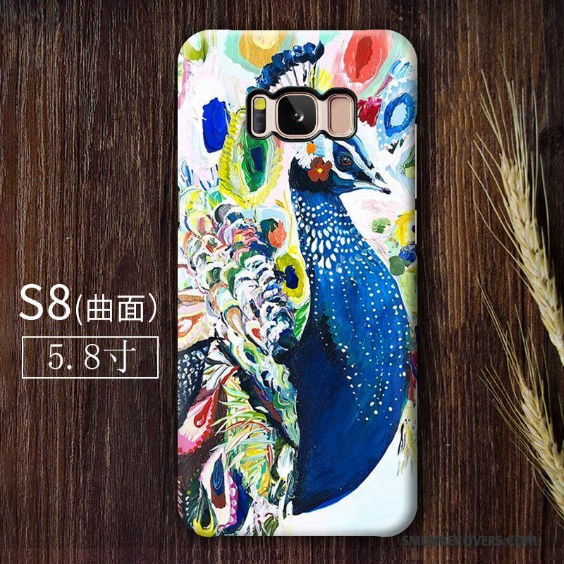 Etui Samsung Galaxy S8+ Vintage Kunst Påfugl, Cover Samsung Galaxy S8+ Farve Kinesisk Stil Anti-fald