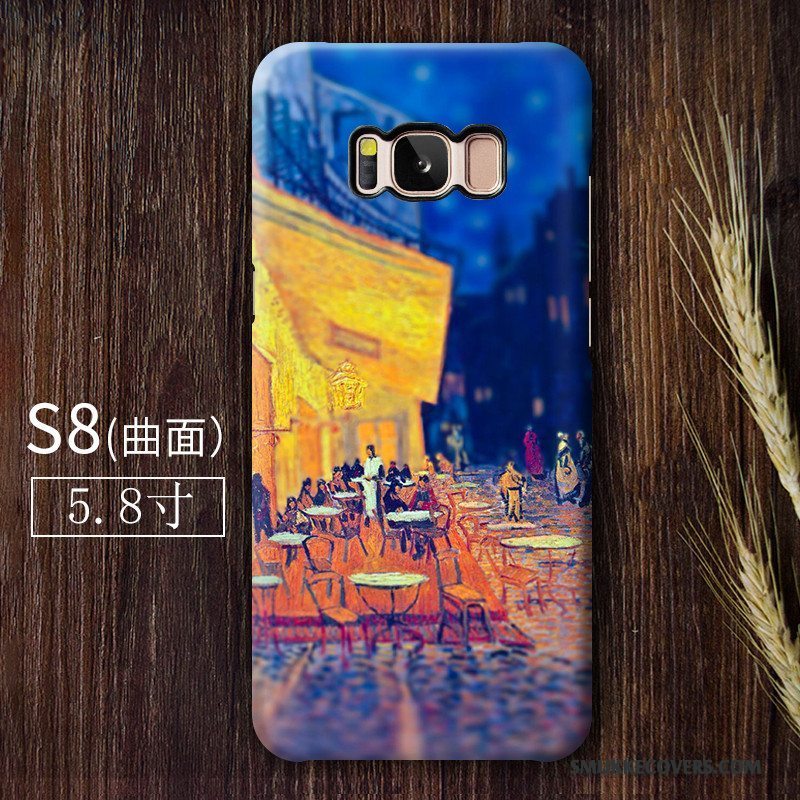 Etui Samsung Galaxy S8+ Vintage Telefonkunst, Cover Samsung Galaxy S8+ Hård Nubuck