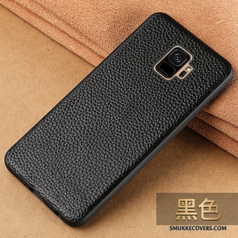 Etui Samsung Galaxy S9 Beskyttelse Anti-fald Trendy, Cover Samsung Galaxy S9 Læder Sort Af Personlighed