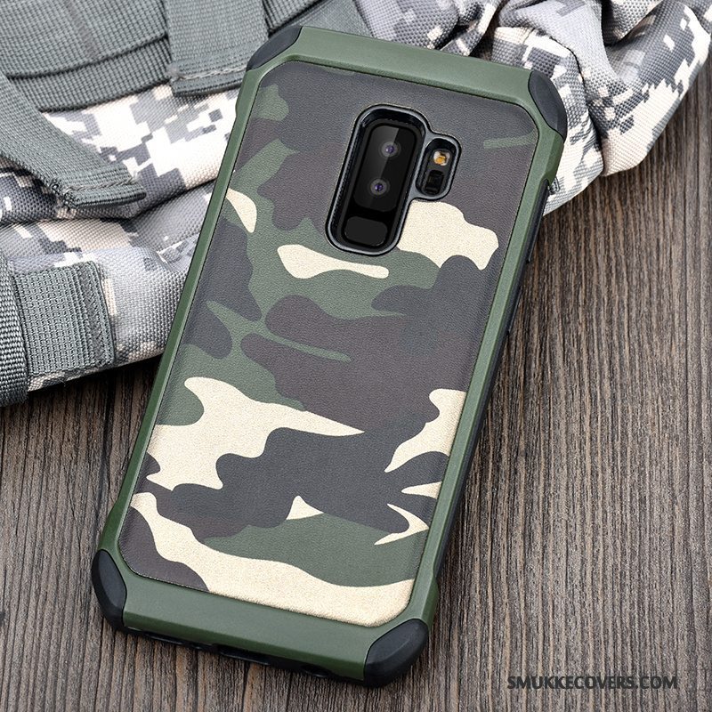 Etui Samsung Galaxy S9+ Beskyttelse Camouflage Telefon, Cover Samsung Galaxy S9+ Tasker Blå Grøn