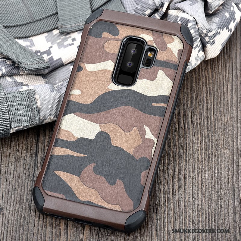 Etui Samsung Galaxy S9+ Beskyttelse Camouflage Telefon, Cover Samsung Galaxy S9+ Tasker Blå Grøn