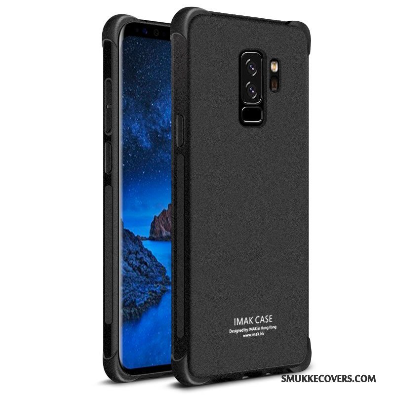 Etui Samsung Galaxy S9+ Beskyttelse Gennemsigtig Anti-fald, Cover Samsung Galaxy S9+ Tasker Nubuck Telefon