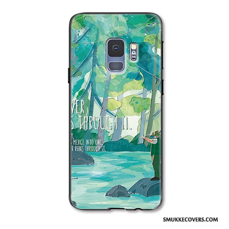Etui Samsung Galaxy S9+ Beskyttelse Hængende Ornamenter Grøn, Cover Samsung Galaxy S9+ Tasker Frisk Lille Sektion
