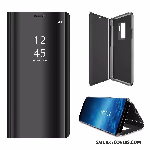 Etui Samsung Galaxy S9+ Beskyttelse Lilla Vækstdvale, Cover Samsung Galaxy S9+ Folio Spejl Telefon