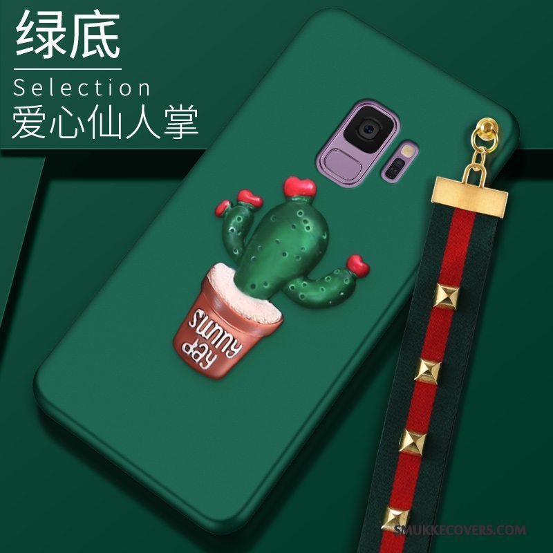 Etui Samsung Galaxy S9 Beskyttelse Nubuck Mørkegrøn, Cover Samsung Galaxy S9 Silikone Anti-fald Telefon