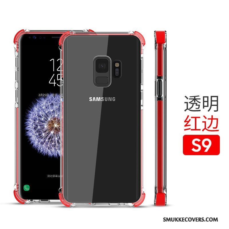 Etui Samsung Galaxy S9 Beskyttelse Ny Gennemsigtig, Cover Samsung Galaxy S9 Tasker Telefonrød