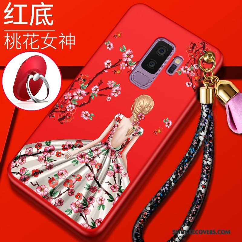 Etui Samsung Galaxy S9+ Beskyttelse Rød Telefon, Cover Samsung Galaxy S9+ Blød Trend Anti-fald