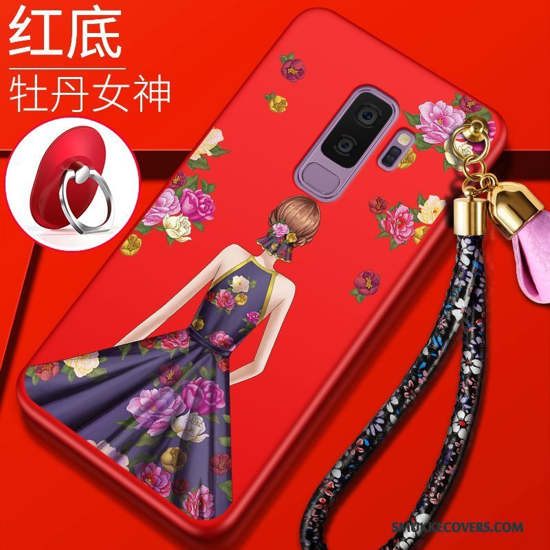 Etui Samsung Galaxy S9+ Beskyttelse Rød Telefon, Cover Samsung Galaxy S9+ Blød Trend Anti-fald