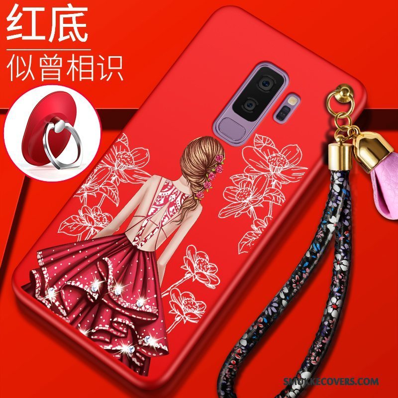 Etui Samsung Galaxy S9+ Beskyttelse Rød Telefon, Cover Samsung Galaxy S9+ Blød Trend Anti-fald