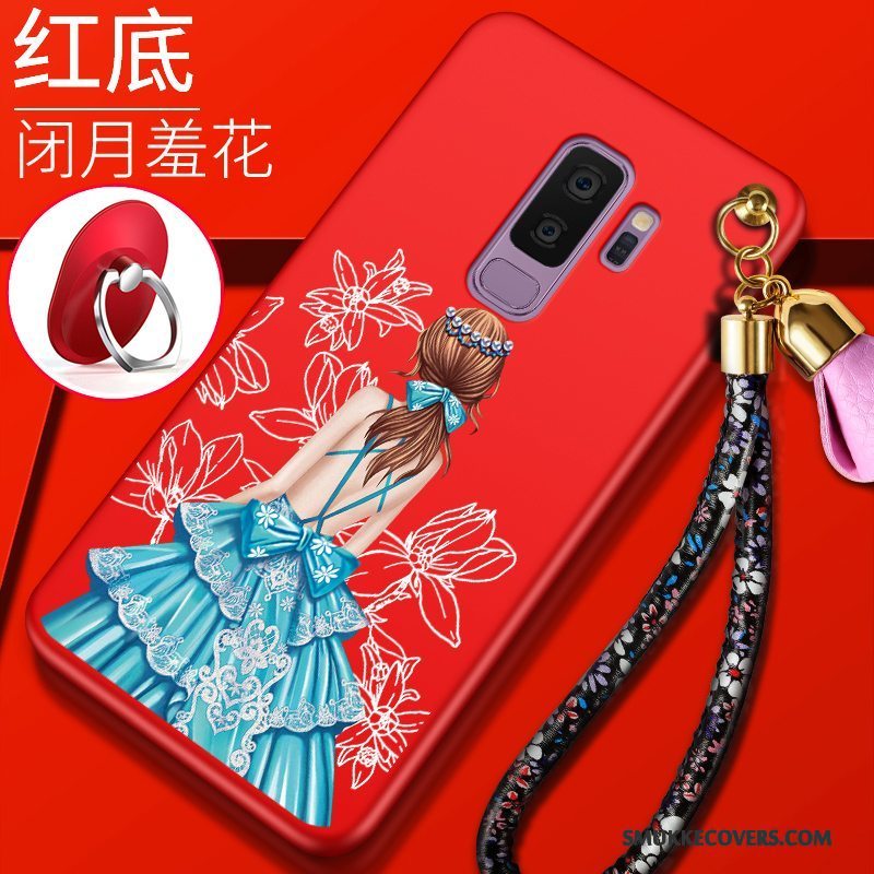 Etui Samsung Galaxy S9+ Beskyttelse Rød Telefon, Cover Samsung Galaxy S9+ Blød Trend Anti-fald