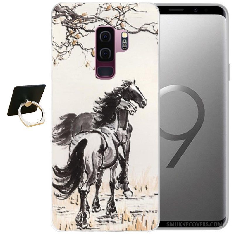 Etui Samsung Galaxy S9 Beskyttelse Vind Grå, Cover Samsung Galaxy S9 Relief Telefon