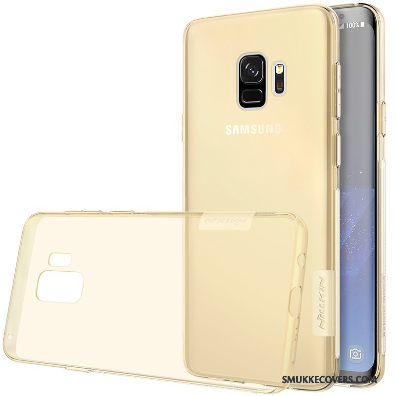 Etui Samsung Galaxy S9+ Blød Gennemsigtig Guld, Cover Samsung Galaxy S9+ Tasker Anti-fald Grå