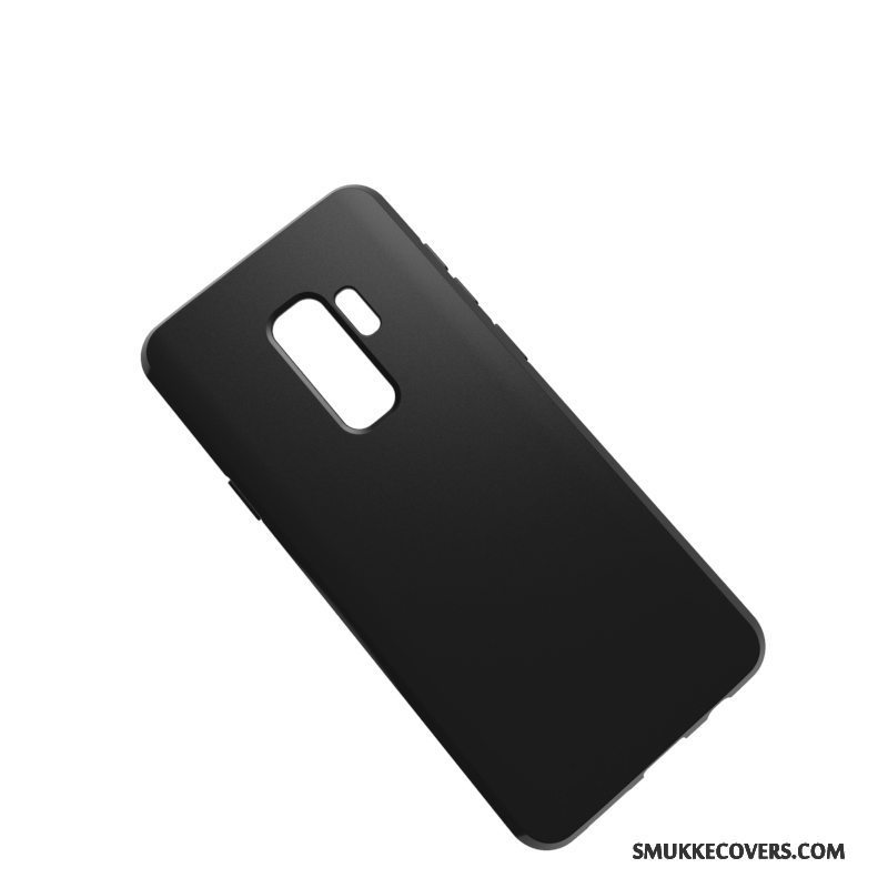 Etui Samsung Galaxy S9+ Blød Gennemsigtig Telefon, Cover Samsung Galaxy S9+ Tasker Sort Simple