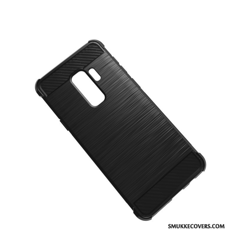 Etui Samsung Galaxy S9+ Blød Gennemsigtig Telefon, Cover Samsung Galaxy S9+ Tasker Sort Simple