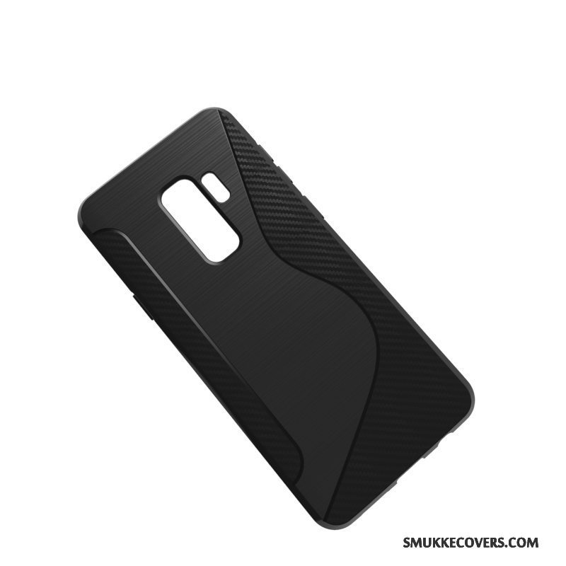 Etui Samsung Galaxy S9+ Blød Gennemsigtig Telefon, Cover Samsung Galaxy S9+ Tasker Sort Simple