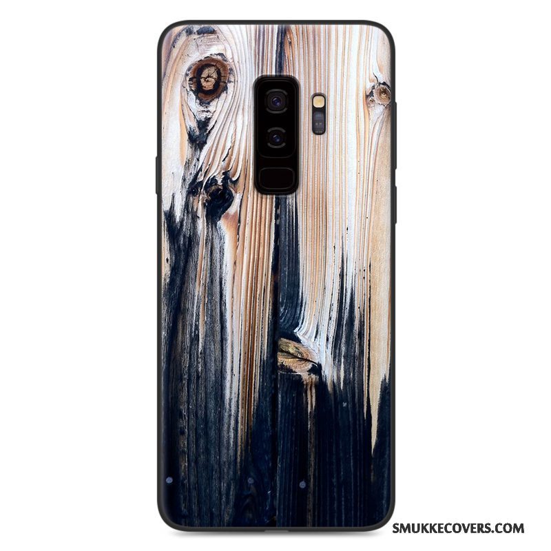 Etui Samsung Galaxy S9 Blød Nubuck Træ, Cover Samsung Galaxy S9 Beskyttelse Anti-fald Hvid