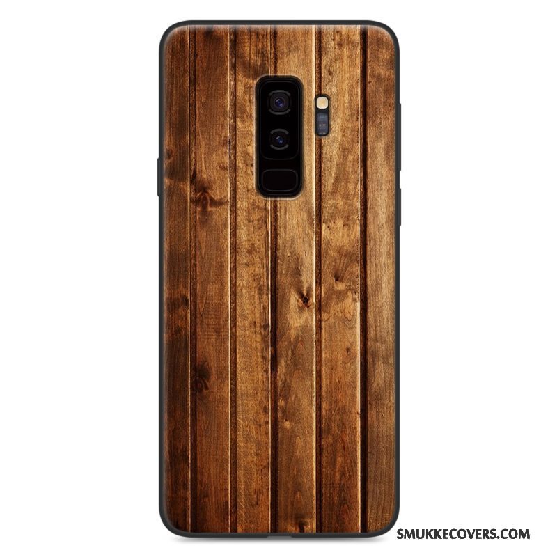 Etui Samsung Galaxy S9 Blød Nubuck Træ, Cover Samsung Galaxy S9 Beskyttelse Anti-fald Hvid