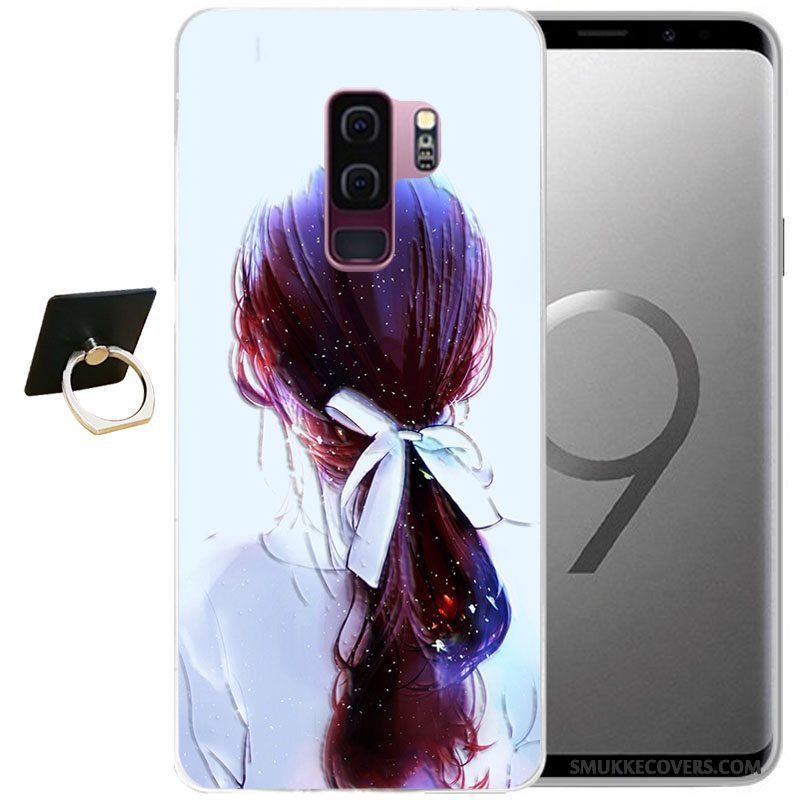 Etui Samsung Galaxy S9+ Cartoon Grå Vind, Cover Samsung Galaxy S9+ Relief Telefon