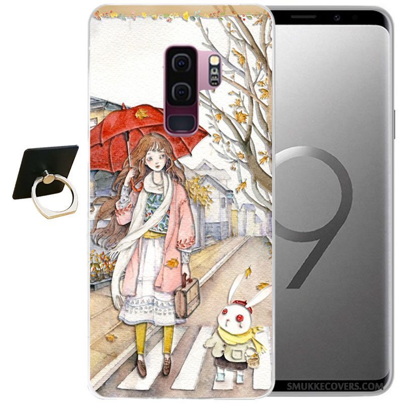 Etui Samsung Galaxy S9+ Cartoon Grå Vind, Cover Samsung Galaxy S9+ Relief Telefon