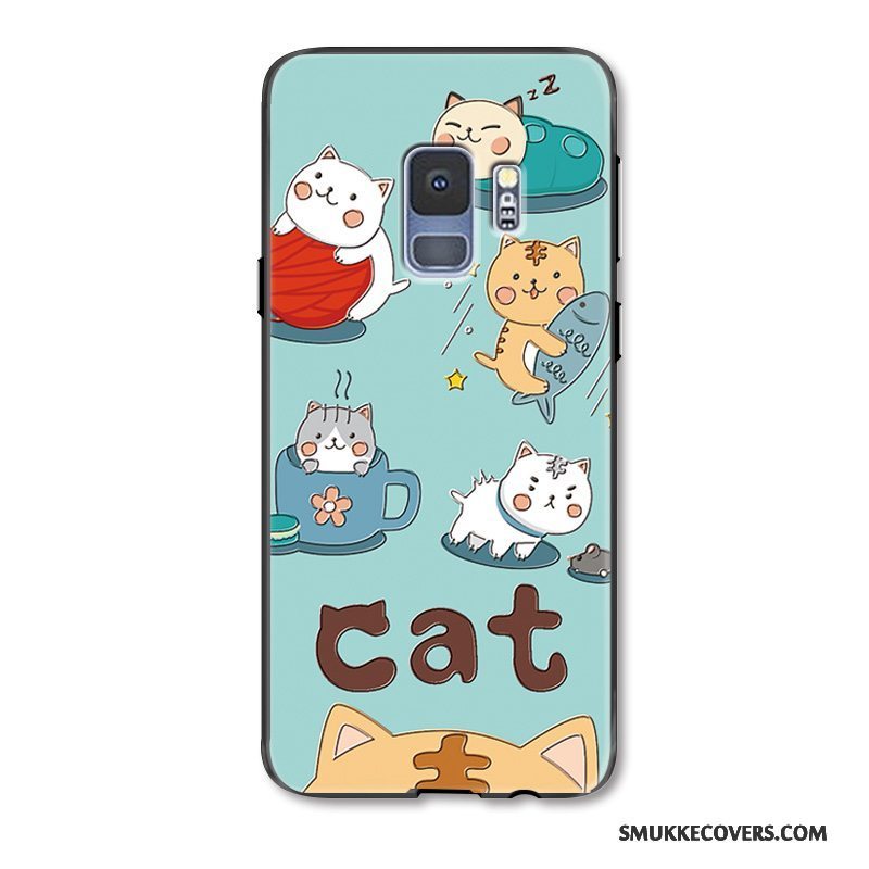 Etui Samsung Galaxy S9 Cartoon Hængende Ornamenter Kat, Cover Samsung Galaxy S9 Silikone Studerende Telefon