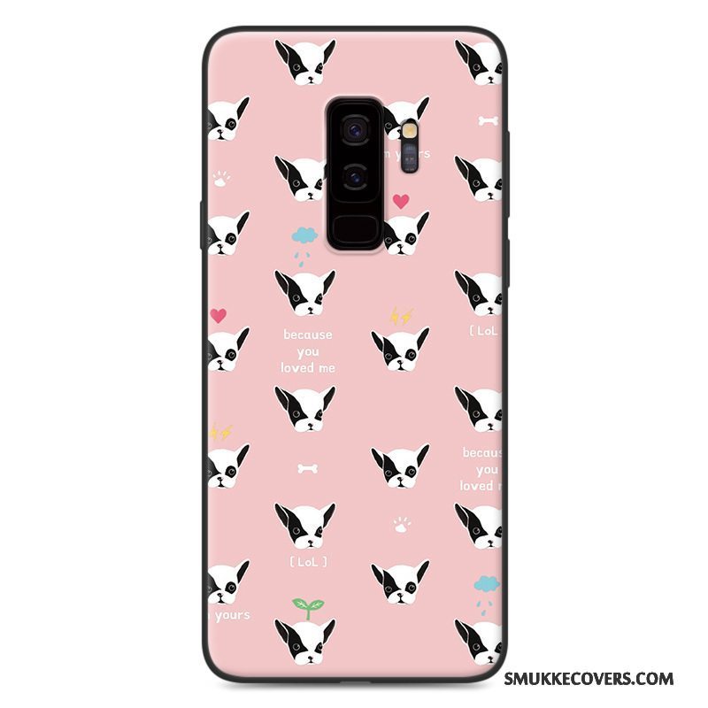 Etui Samsung Galaxy S9 Cartoon Lyserød Telefon, Cover Samsung Galaxy S9 Blød Nubuck