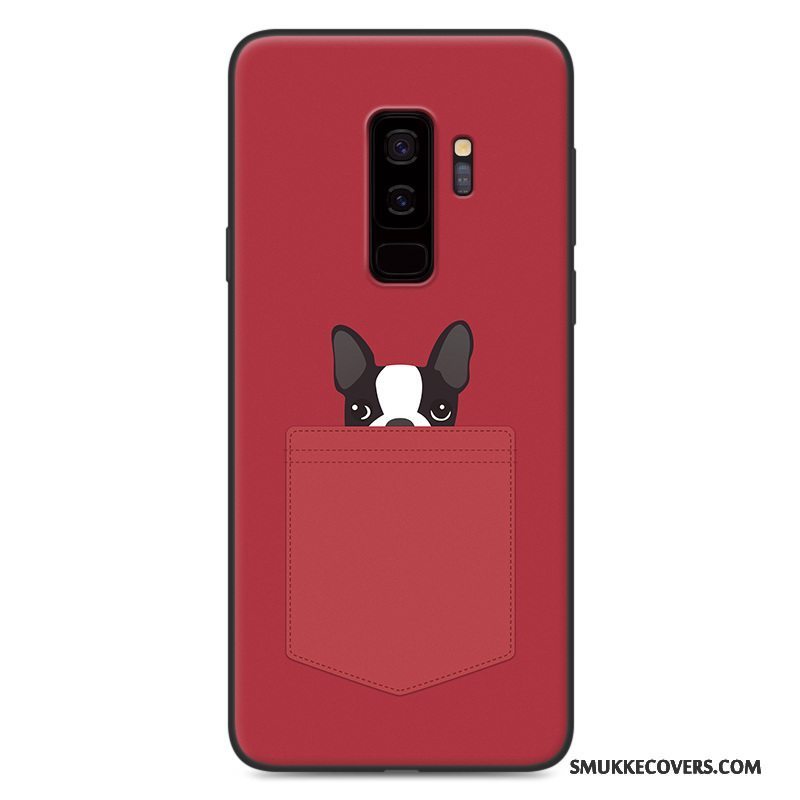 Etui Samsung Galaxy S9 Cartoon Lyserød Telefon, Cover Samsung Galaxy S9 Blød Nubuck