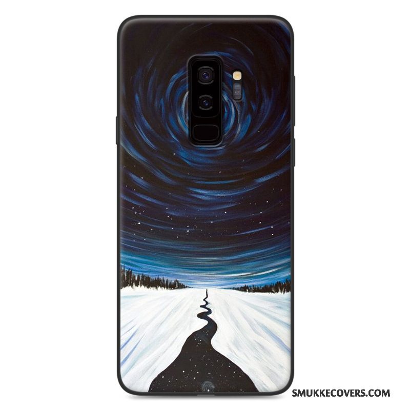 Etui Samsung Galaxy S9 Cartoon Lyserød Telefon, Cover Samsung Galaxy S9 Blød Nubuck