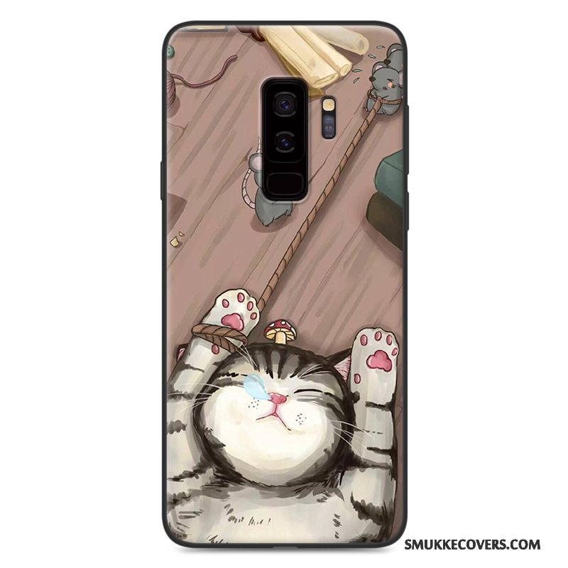 Etui Samsung Galaxy S9 Cartoon Lyserød Telefon, Cover Samsung Galaxy S9 Blød Nubuck