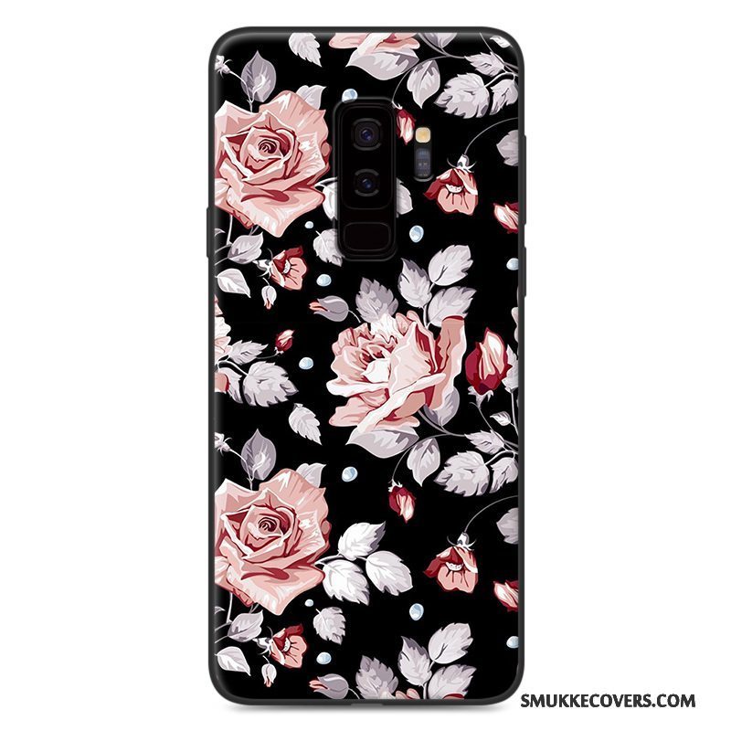 Etui Samsung Galaxy S9 Cartoon Lyserød Telefon, Cover Samsung Galaxy S9 Blød Nubuck