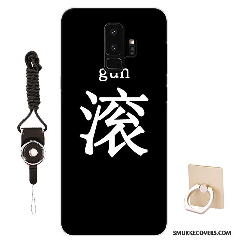 Etui Samsung Galaxy S9+ Cartoon Mønster Telefon, Cover Samsung Galaxy S9+ Beskyttelse Tilpas Sort