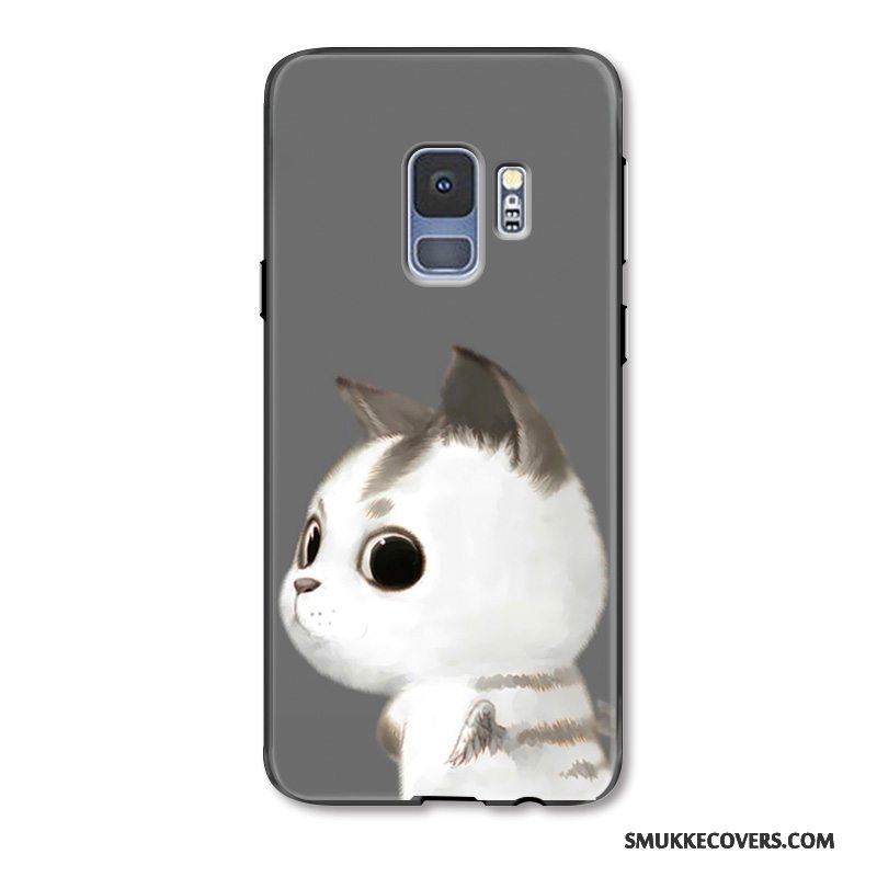Etui Samsung Galaxy S9 Cartoon Smuk Trend, Cover Samsung Galaxy S9 Beskyttelse Grå Elskeren