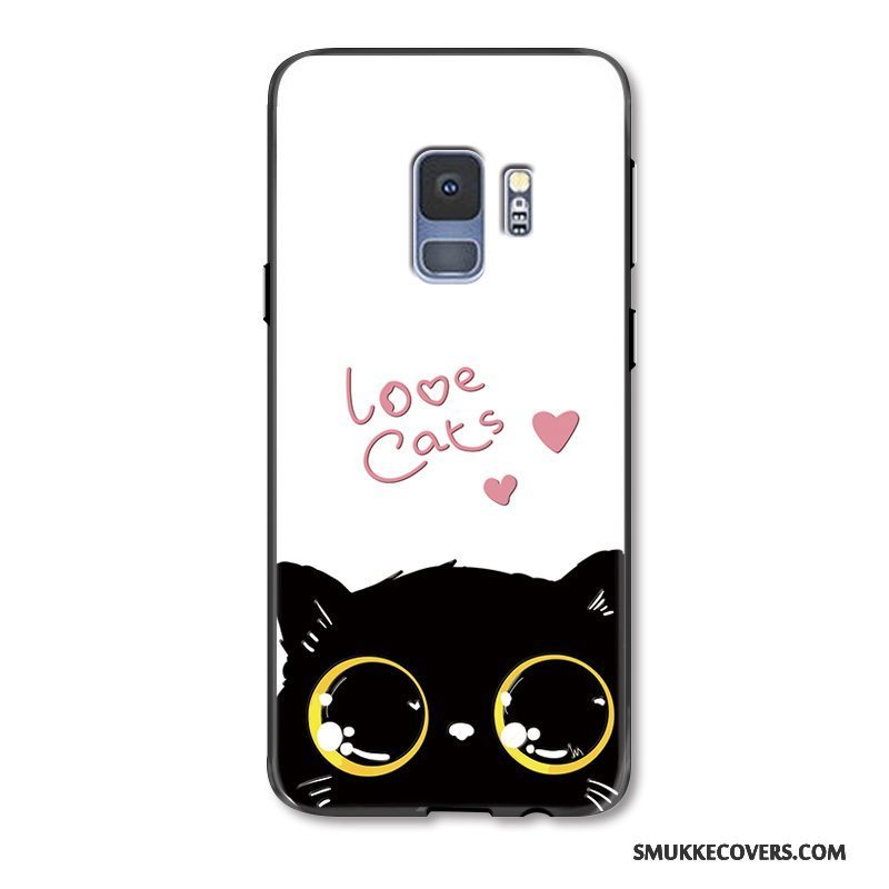 Etui Samsung Galaxy S9+ Cartoon Stor Elskeren, Cover Samsung Galaxy S9+ Malet Sort Trend