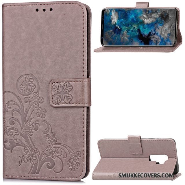 Etui Samsung Galaxy S9+ Folio Telefonanti-fald, Cover Samsung Galaxy S9+ Silikone Rød Business