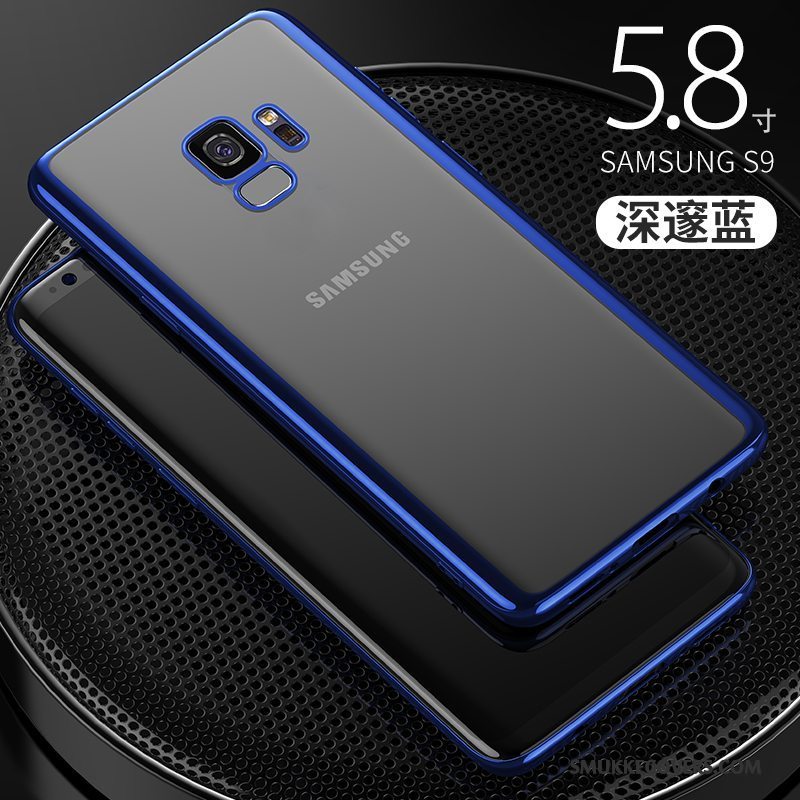 Etui Samsung Galaxy S9 Kreativ Anti-fald Gennemsigtig, Cover Samsung Galaxy S9 Blød Mørkeblå Telefon