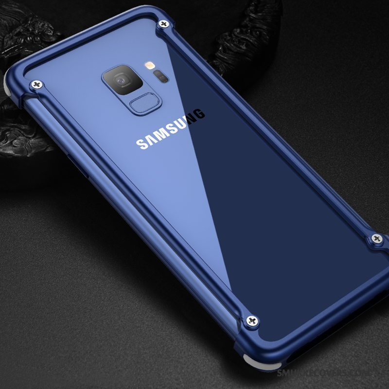 Etui Samsung Galaxy S9+ Kreativ Ramme Anti-fald, Cover Samsung Galaxy S9+ Metal Af Personlighed Sort