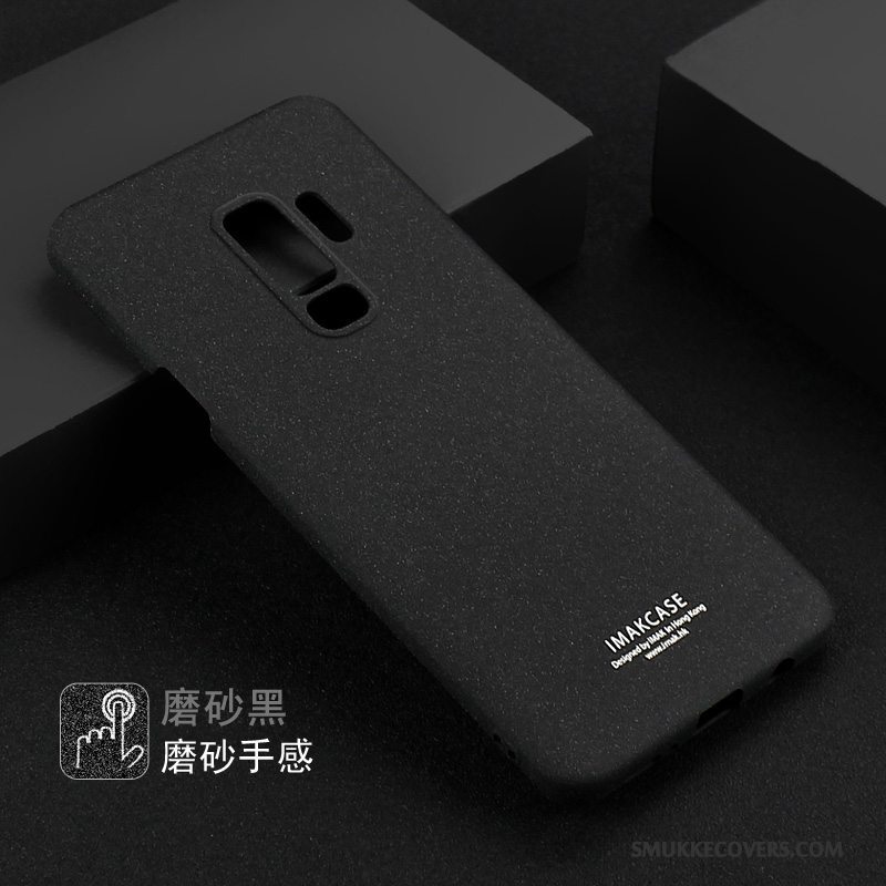 Etui Samsung Galaxy S9+ Kreativ Sort Nubuck, Cover Samsung Galaxy S9+ Support Trend Skridsikre