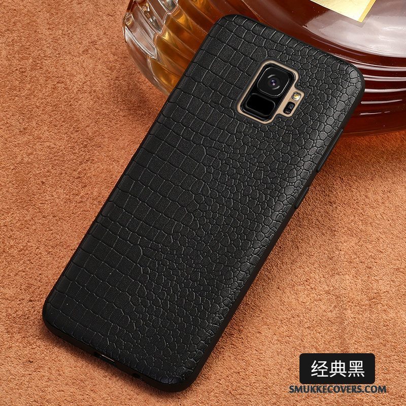 Etui Samsung Galaxy S9+ Læder Brun Trendy, Cover Samsung Galaxy S9+ Luksus Af Personlighed Telefon