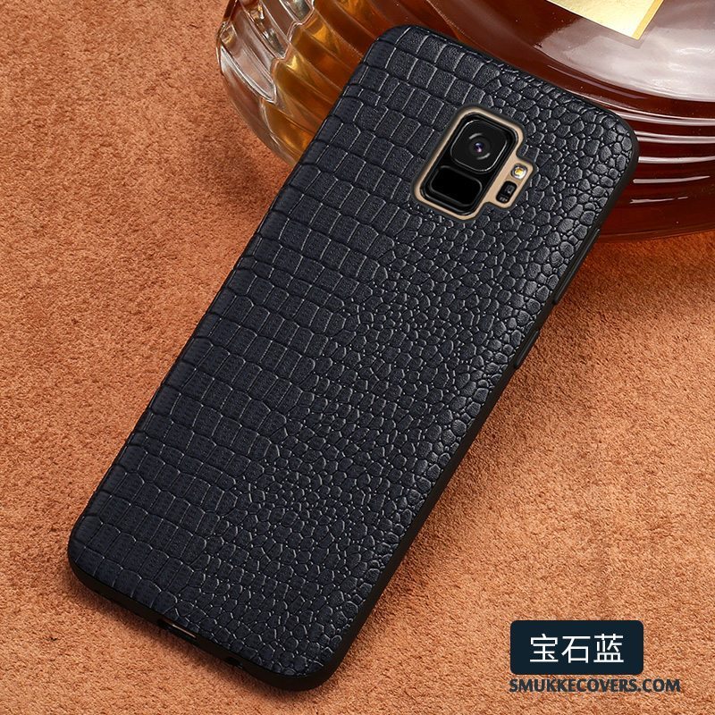 Etui Samsung Galaxy S9+ Læder Brun Trendy, Cover Samsung Galaxy S9+ Luksus Af Personlighed Telefon