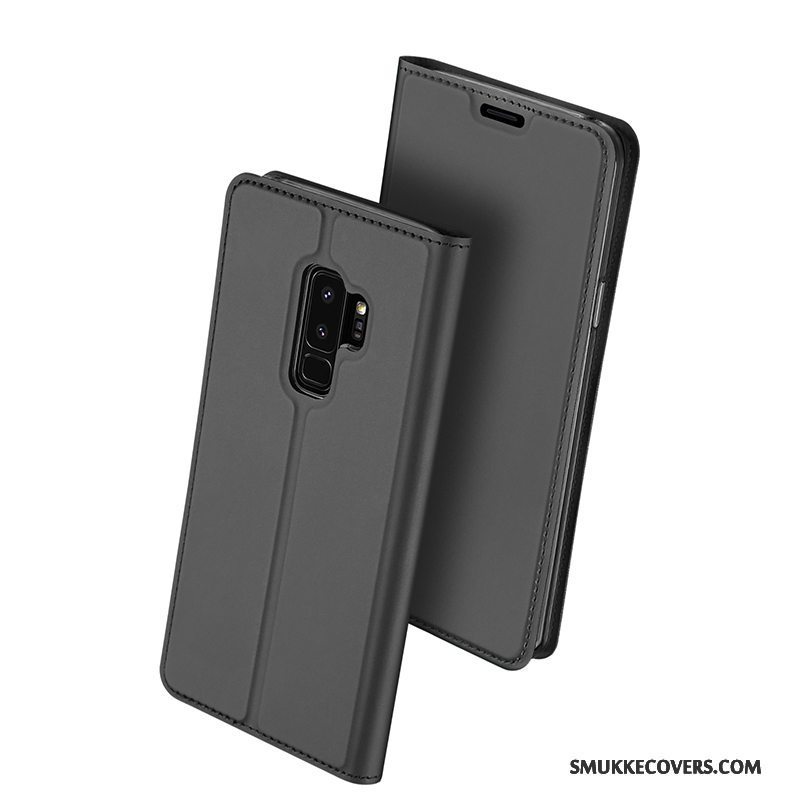 Etui Samsung Galaxy S9 Læder Hvid Ny, Cover Samsung Galaxy S9 Blød Anti-fald Lyserød