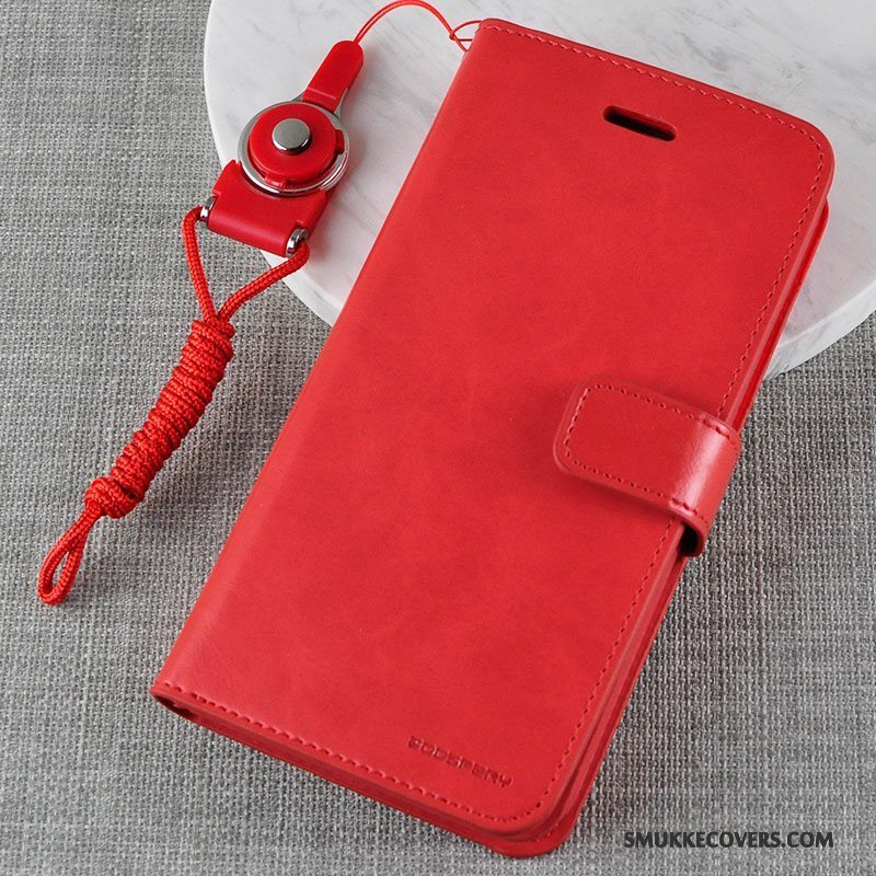 Etui Samsung Galaxy S9+ Læder Rød Telefon, Cover Samsung Galaxy S9+ Folio