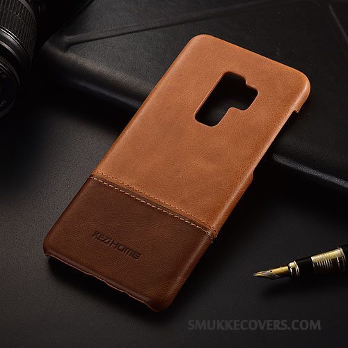 Etui Samsung Galaxy S9+ Læder Sort Tynd, Cover Samsung Galaxy S9+ Beskyttelse Telefon