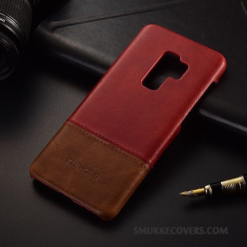 Etui Samsung Galaxy S9+ Læder Sort Tynd, Cover Samsung Galaxy S9+ Beskyttelse Telefon