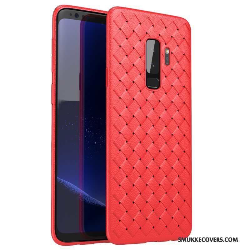 Etui Samsung Galaxy S9+ Læder Strikkede Anti-fald, Cover Samsung Galaxy S9+ Beskyttelse Af Personlighed Trend