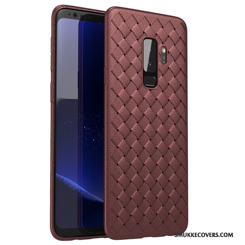 Etui Samsung Galaxy S9+ Læder Strikkede Anti-fald, Cover Samsung Galaxy S9+ Beskyttelse Af Personlighed Trend